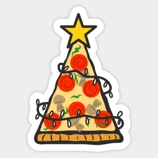 Christmas Tree Pizza Sticker